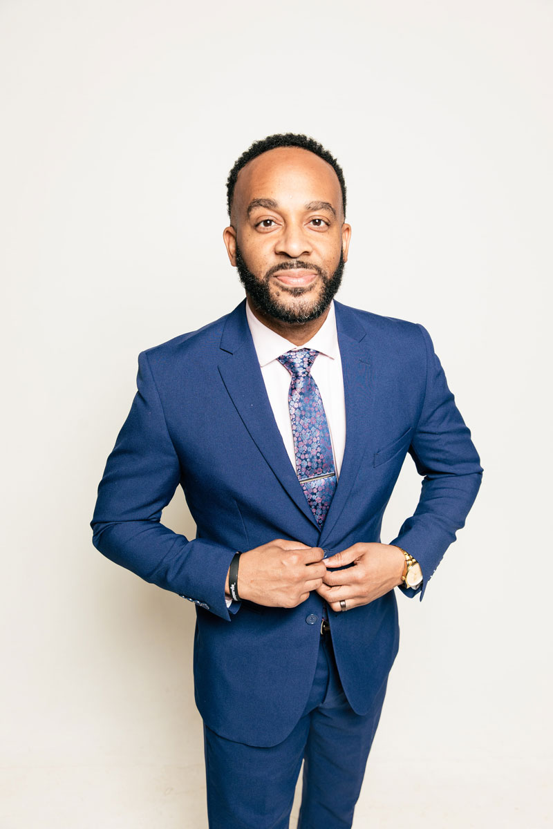 Rashad Rayford as Freddy in Clone Cops - cast member of the 2025 indie sci-fi comedy film